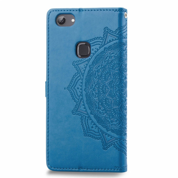 For Vivo Y83 Embossed Mandala Pattern PC + TPU Horizontal Flip Leather Case with Holder & Card Slots