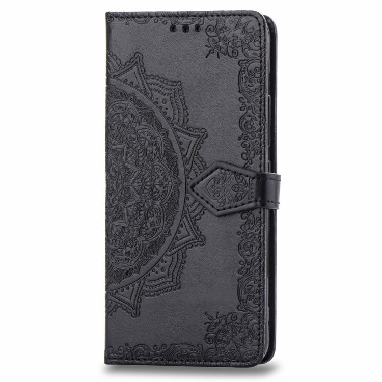 For Vivo Y83 Embossed Mandala Pattern PC + TPU Horizontal Flip Leather Case with Holder & Card Slots