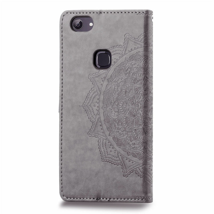 For Vivo Y83 Embossed Mandala Pattern PC + TPU Horizontal Flip Leather Case with Holder & Card Slots
