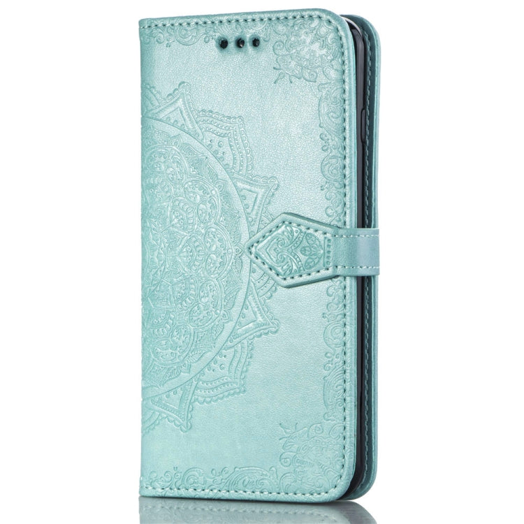 For Vivo Y93 Embossed Mandala Pattern PC + TPU Horizontal Flip Leather Case with Holder & Card Slots