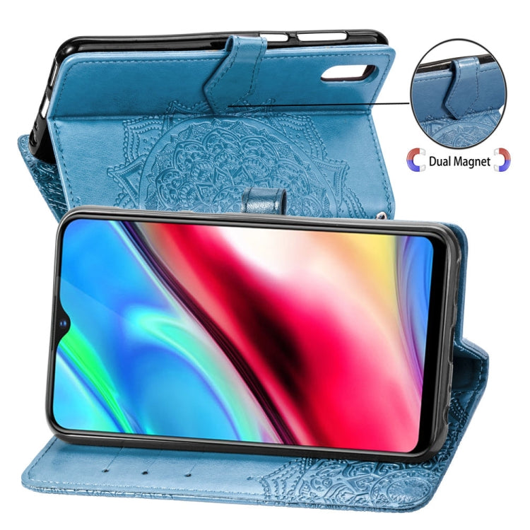 For Vivo Y93 Embossed Mandala Pattern PC + TPU Horizontal Flip Leather Case with Holder & Card Slots