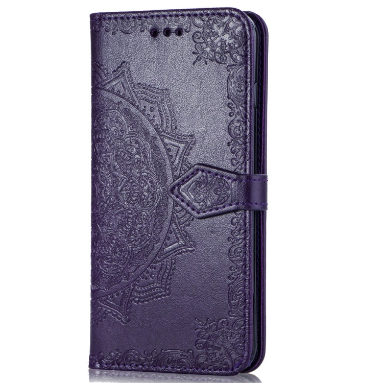 For Vivo Y97 Embossed Mandala Pattern PC + TPU Horizontal Flip Leather Case with Holder & Card Slots