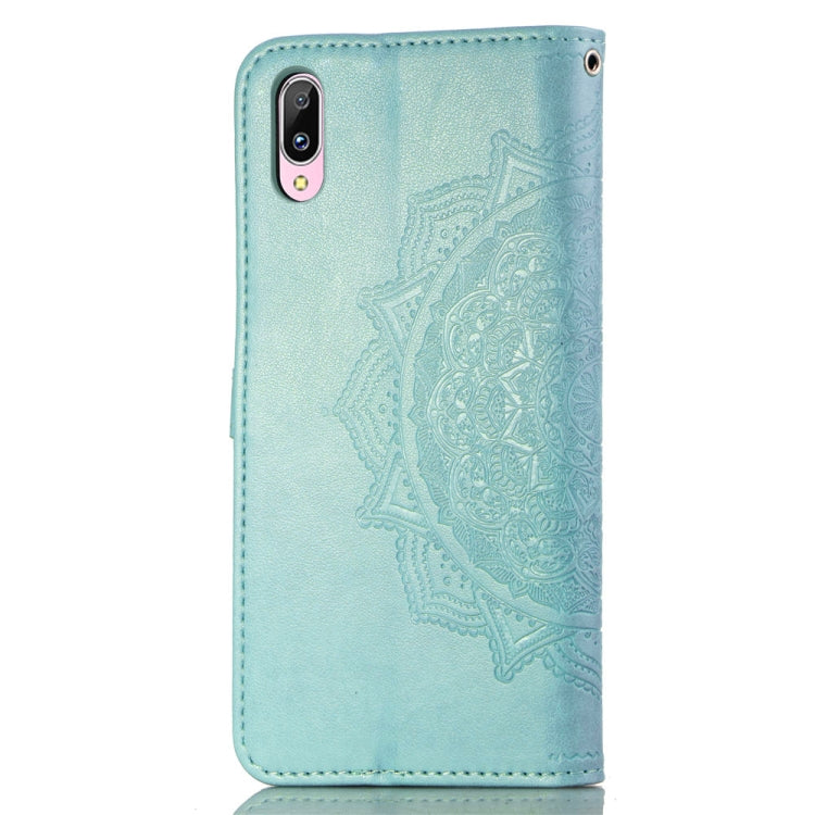 For Vivo Y97 Embossed Mandala Pattern PC + TPU Horizontal Flip Leather Case with Holder & Card Slots