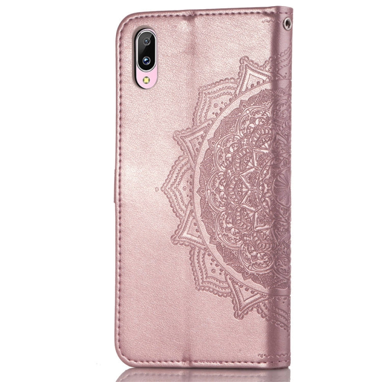 For Vivo Y97 Embossed Mandala Pattern PC + TPU Horizontal Flip Leather Case with Holder & Card Slots