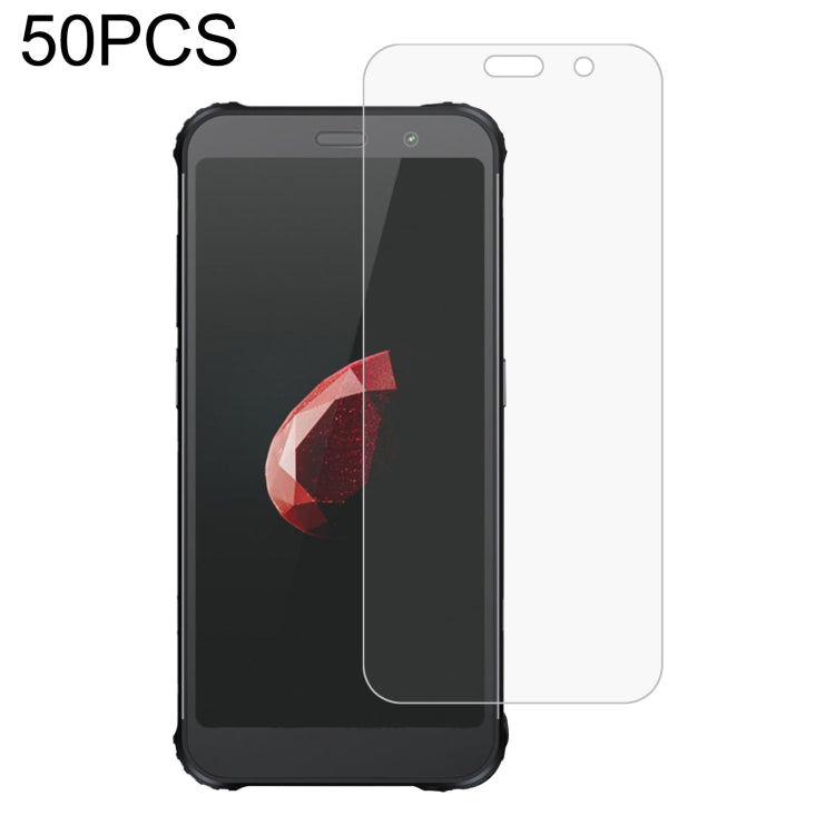 50 PCS 0.26mm 9H 2.5D Tempered Glass Film For AGM X3