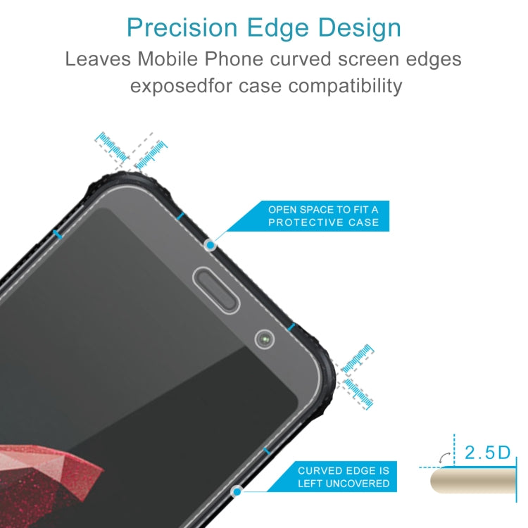 50 PCS 0.26mm 9H 2.5D Tempered Glass Film For AGM X3