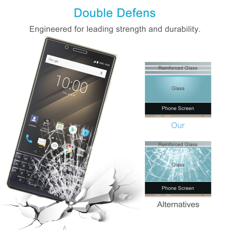 50 PCS 0.26mm 9H 2.5D Tempered Glass Film For Blackberry KEY2 LE
