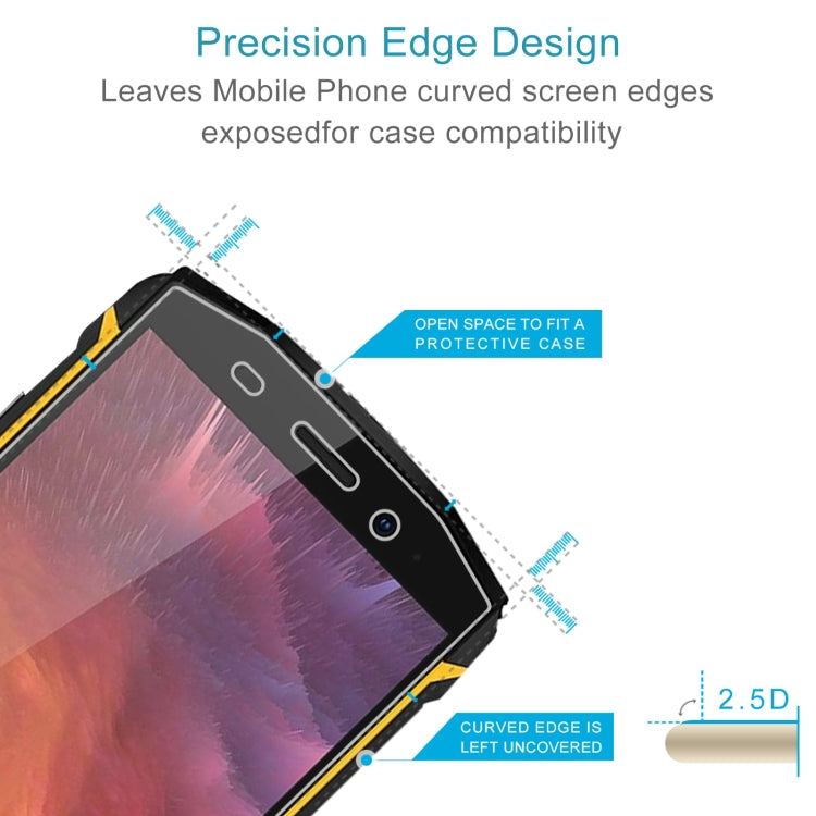 50 PCS 0.26mm 9H 2.5D Tempered Glass Film For Blackview BV5800 Pro