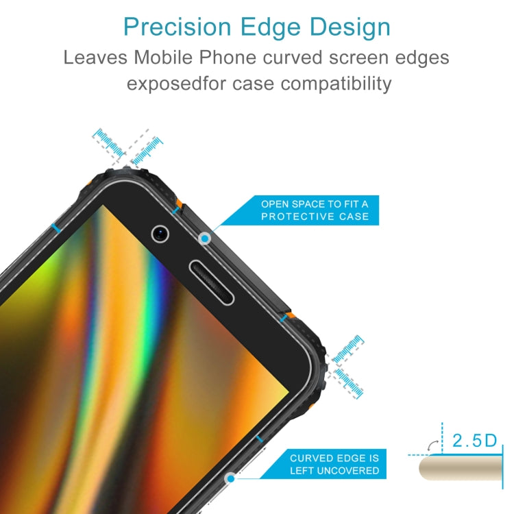 50 PCS 0.26mm 9H 2.5D Tempered Glass Film For Blackview BV5100