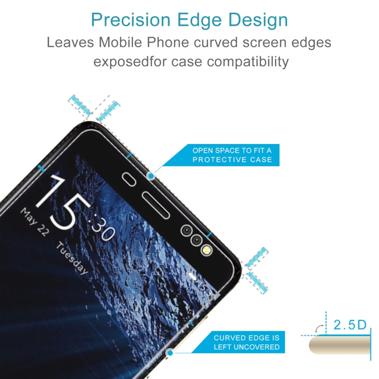 50 PCS 0.26mm 9H 2.5D Tempered Glass Film For BLUBOO D1