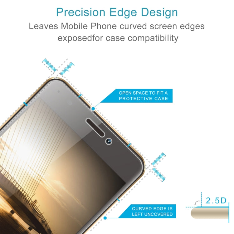 50 PCS 0.26mm 9H 2.5D Tempered Glass Film For BLUBOO D2