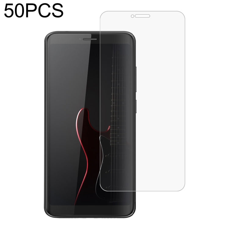 50 PCS 0.26mm 9H 2.5D Tempered Glass Film For BLUBOO D6