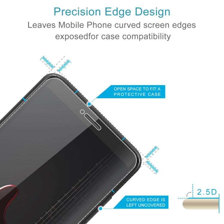 50 PCS 0.26mm 9H 2.5D Tempered Glass Film For BLUBOO D6