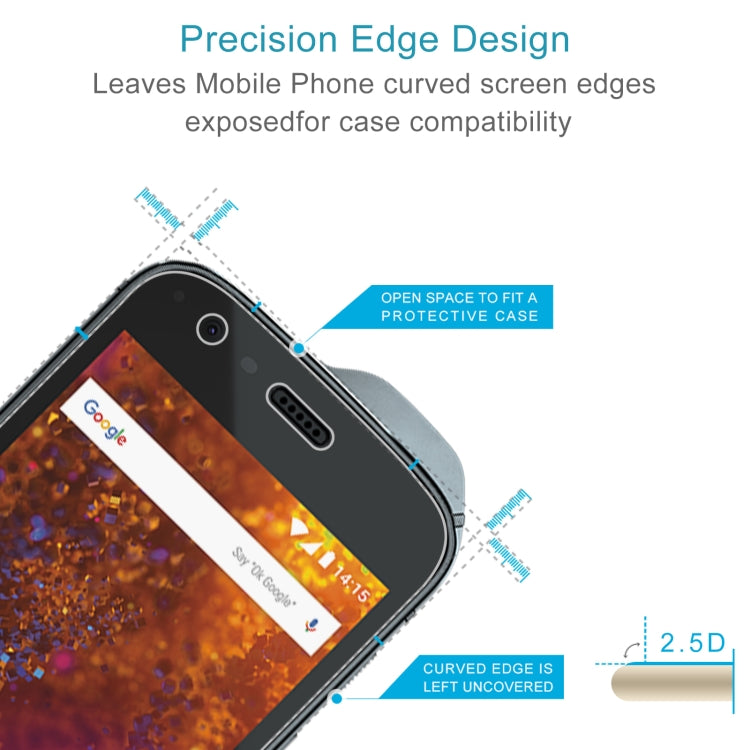 50 PCS 0.26mm 9H 2.5D Tempered Glass Film For CAT S61