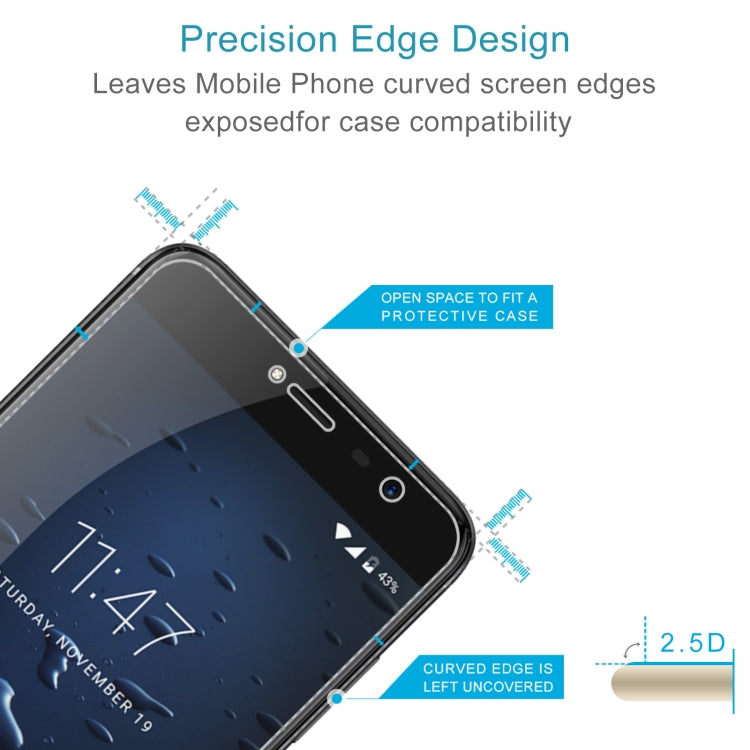 50 PCS 0.26mm 9H 2.5D Tempered Glass Film For Cubot Note Plus
