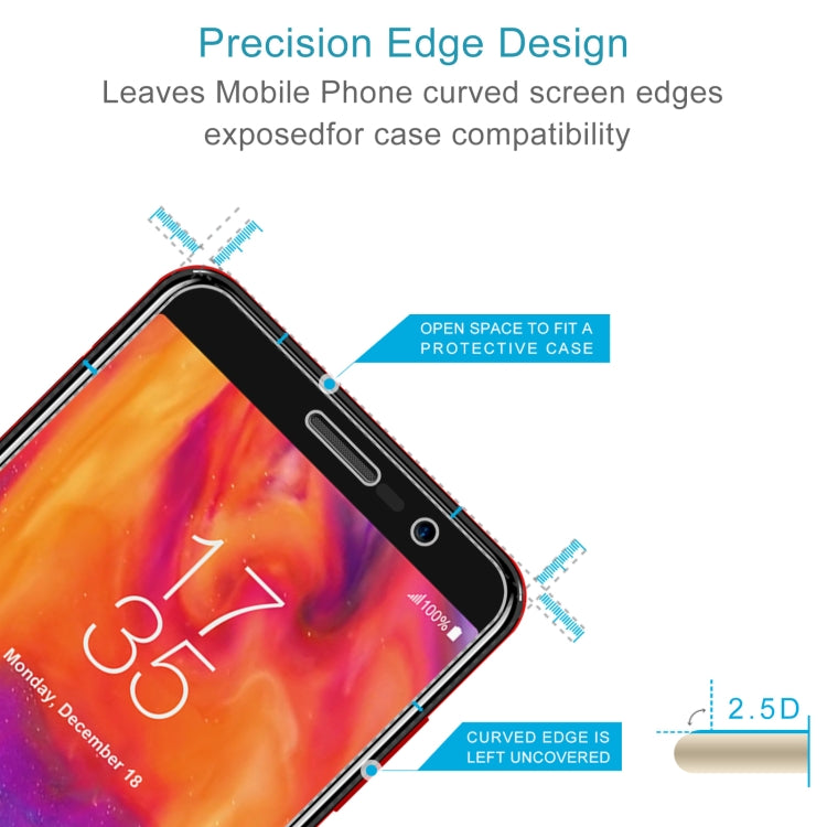 50 PCS 0.26mm 9H 2.5D Tempered Glass Film For HOMTOM S12
