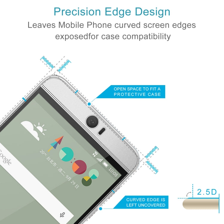 50 PCS 0.26mm 9H 2.5D Tempered Glass Film For HTC Butterfly 3