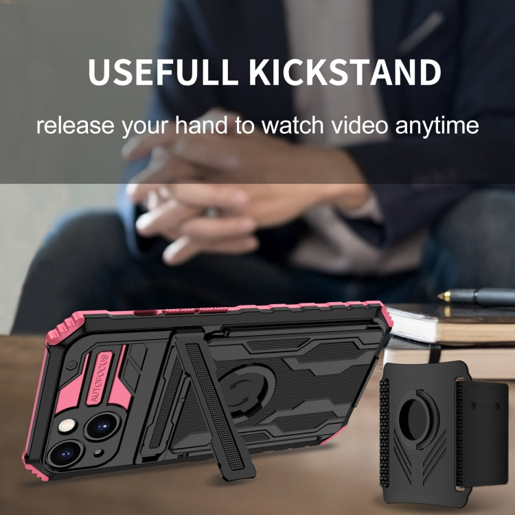For iPhone 13 Kickstand Detachable Armband Phone Case