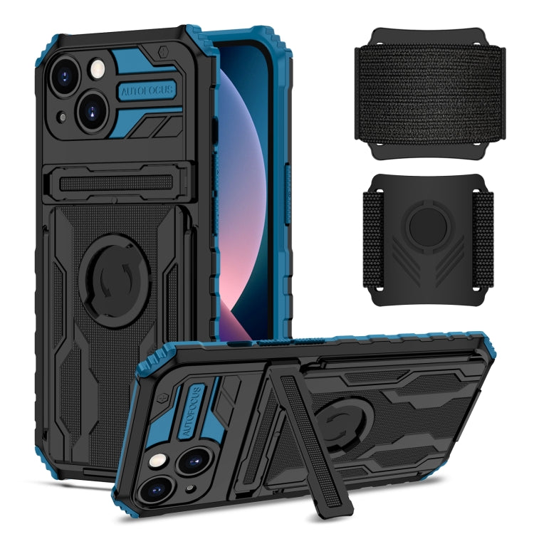 For iPhone 13 Kickstand Detachable Armband Phone Case