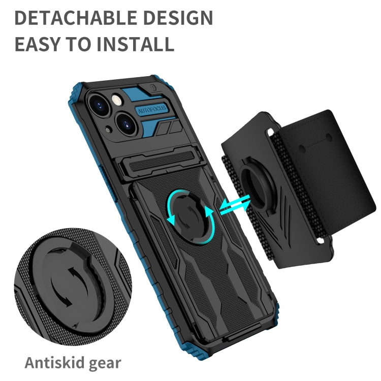 For iPhone 13 Kickstand Detachable Armband Phone Case