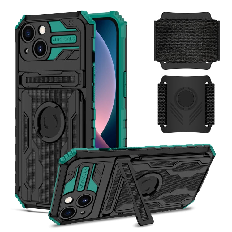 For iPhone 13 Kickstand Detachable Armband Phone Case