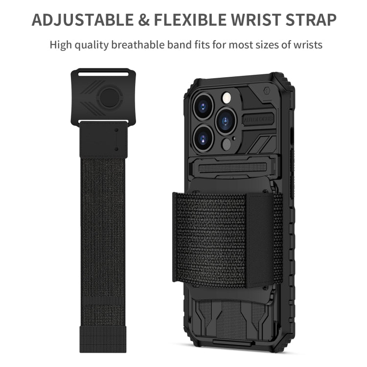 For iPhone 13 Pro Kickstand Detachable Armband Phone Case