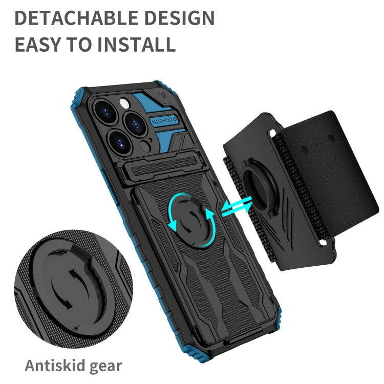 For iPhone 13 Pro Kickstand Detachable Armband Phone Case