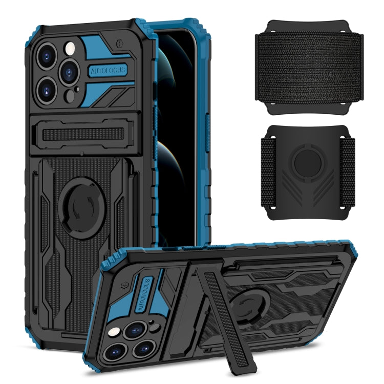 For iPhone 13 Pro Max Kickstand Detachable Armband Phone Case