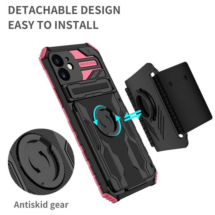For iPhone 12 Kickstand Detachable Armband Phone Case