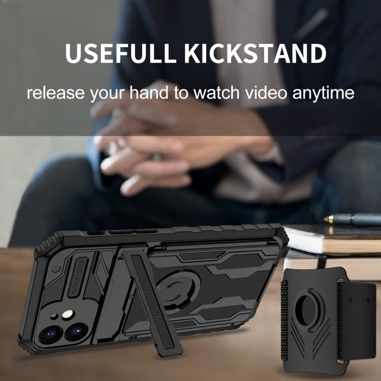 For iPhone 12 Kickstand Detachable Armband Phone Case