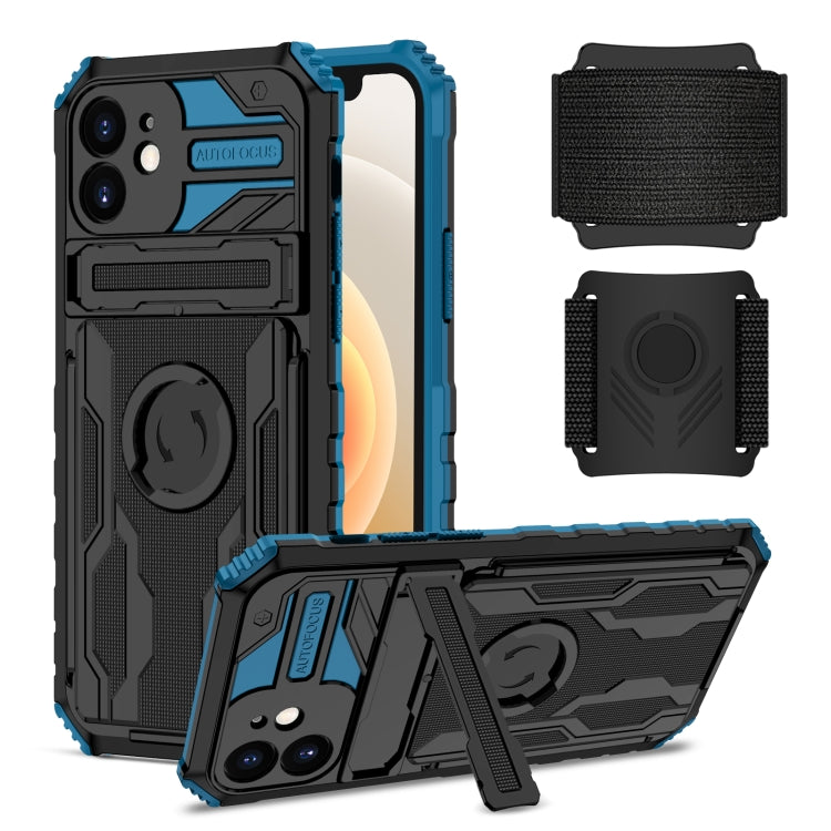 For iPhone 12 Kickstand Detachable Armband Phone Case