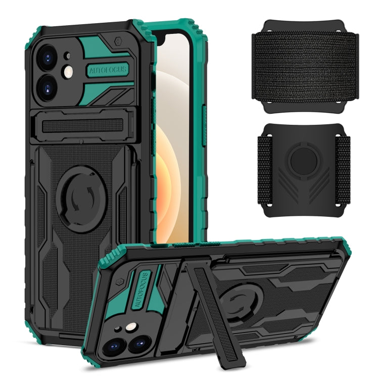 For iPhone 12 Kickstand Detachable Armband Phone Case
