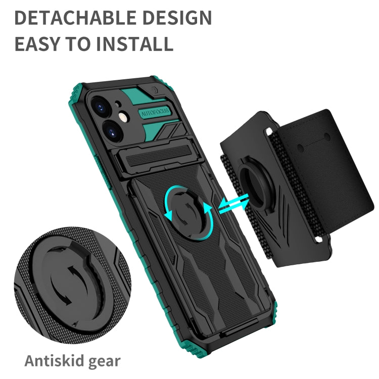 For iPhone 12 Kickstand Detachable Armband Phone Case