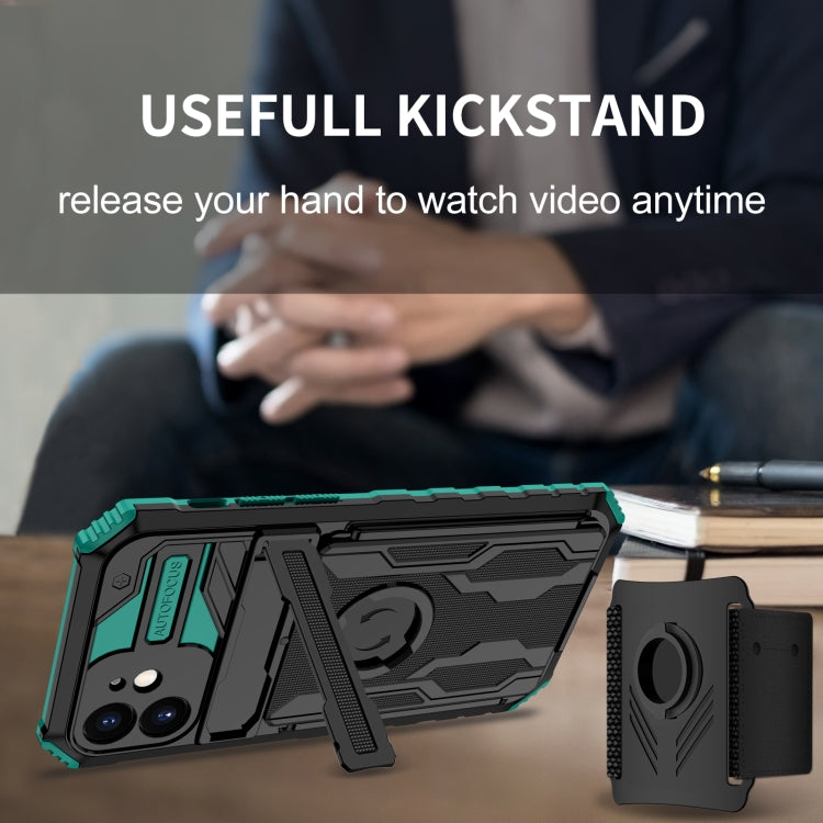 For iPhone 12 Kickstand Detachable Armband Phone Case
