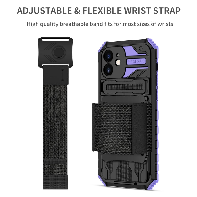 For iPhone 12 Kickstand Detachable Armband Phone Case