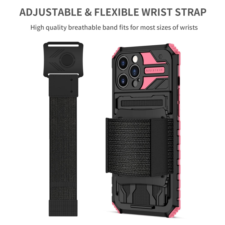 For iPhone 12 Pro Kickstand Detachable Armband Phone Case