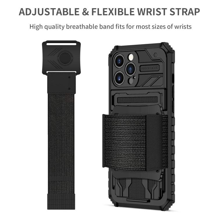 For iPhone 12 Pro Max Kickstand Detachable Armband Phone Case