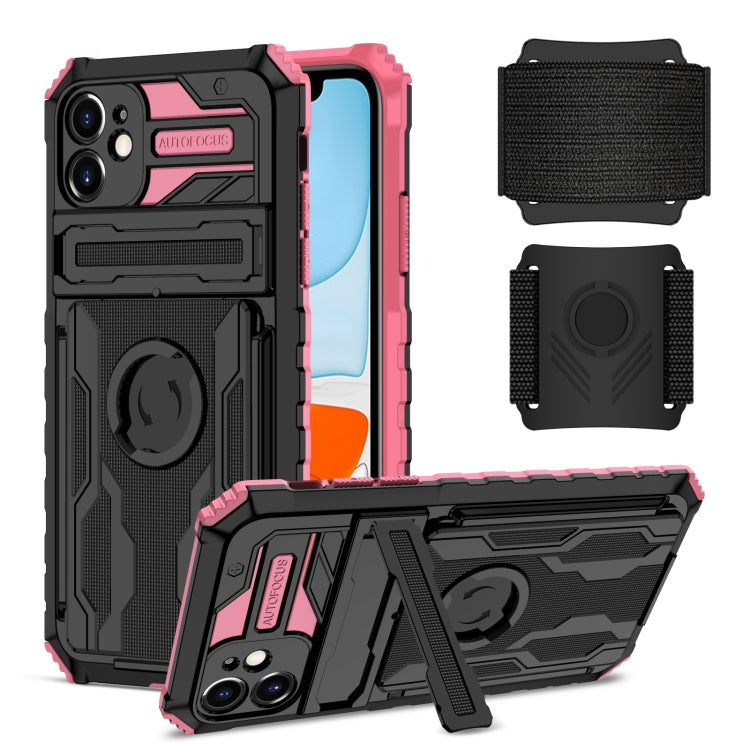 For iPhone 11 Kickstand Detachable Armband Phone Case