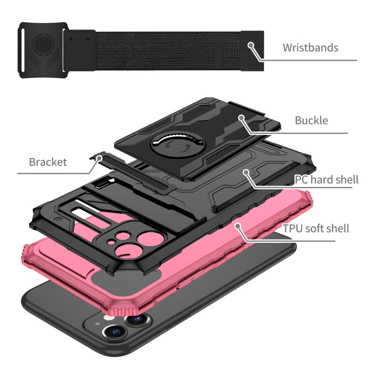 For iPhone 11 Kickstand Detachable Armband Phone Case