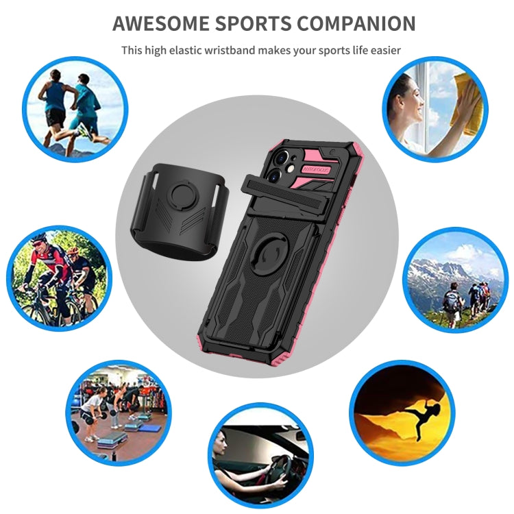 For iPhone 11 Kickstand Detachable Armband Phone Case
