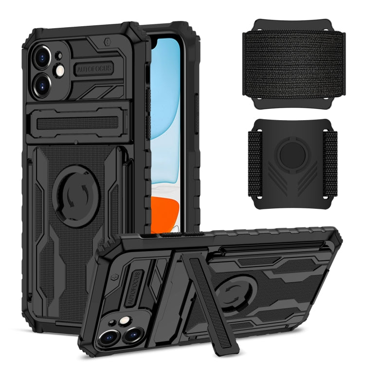 For iPhone 11 Kickstand Detachable Armband Phone Case