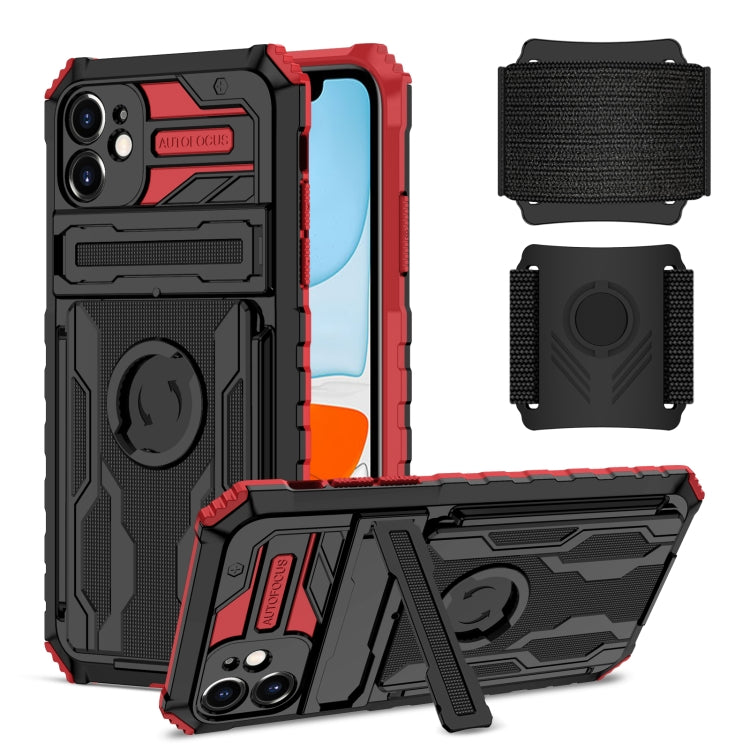 For iPhone 11 Kickstand Detachable Armband Phone Case