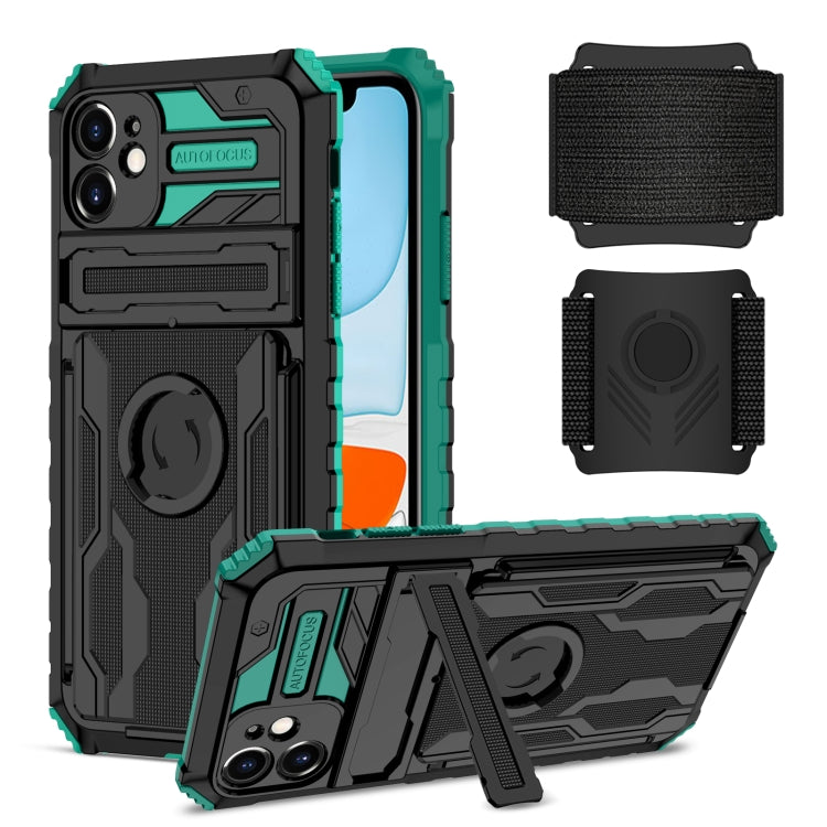 For iPhone 11 Kickstand Detachable Armband Phone Case