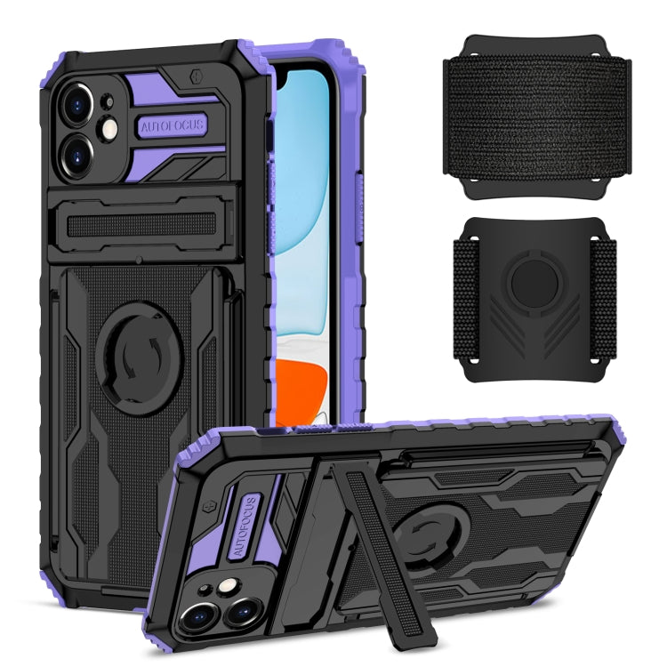 For iPhone 11 Kickstand Detachable Armband Phone Case