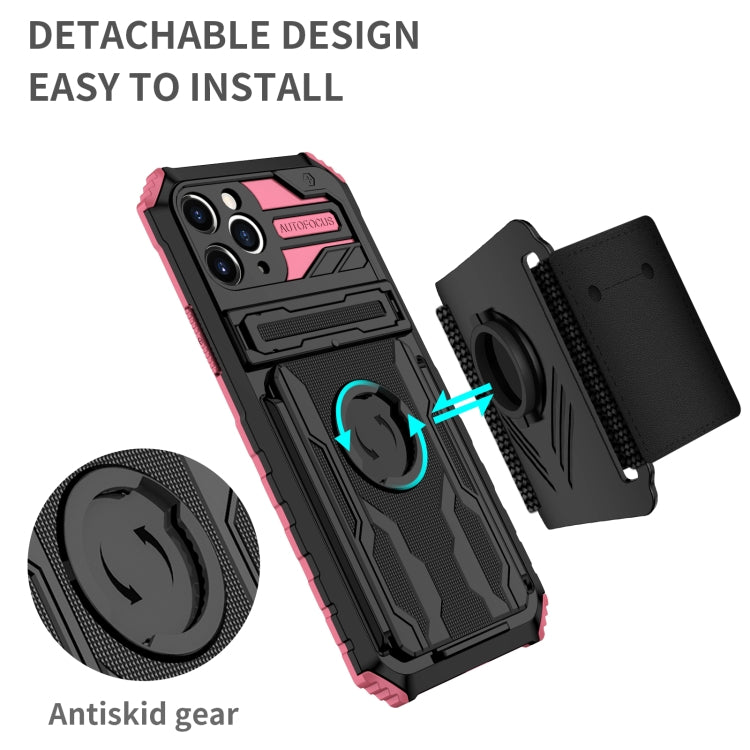 For iPhone 11 Pro Kickstand Detachable Armband Phone Case