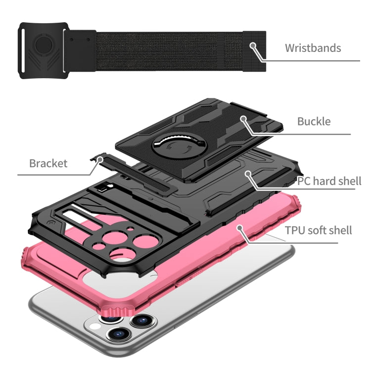 For iPhone 11 Pro Kickstand Detachable Armband Phone Case