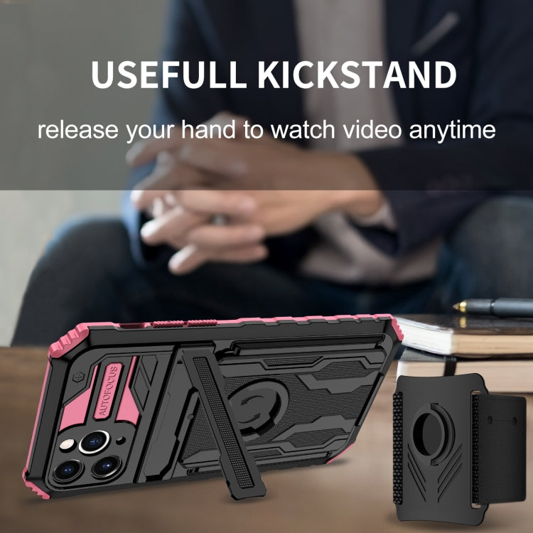 For iPhone 11 Pro Kickstand Detachable Armband Phone Case