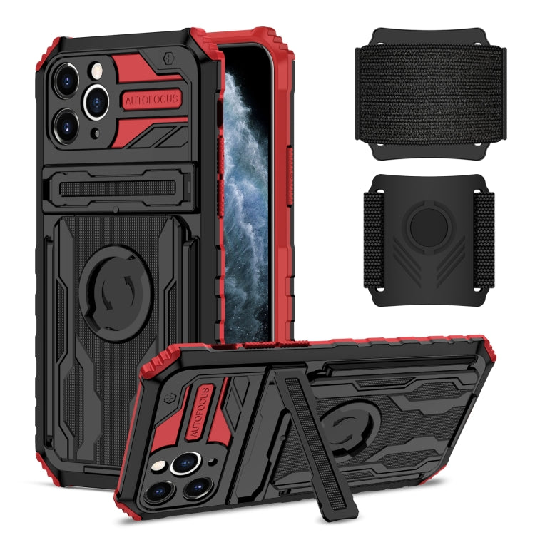 For iPhone 11 Pro Kickstand Detachable Armband Phone Case