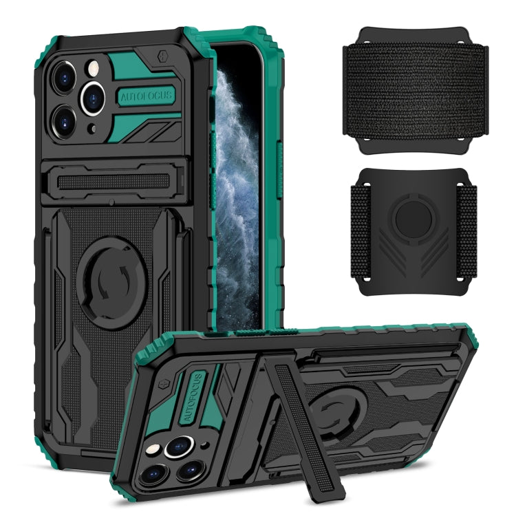 For iPhone 11 Pro Kickstand Detachable Armband Phone Case
