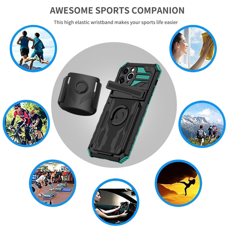 For iPhone 11 Pro Kickstand Detachable Armband Phone Case